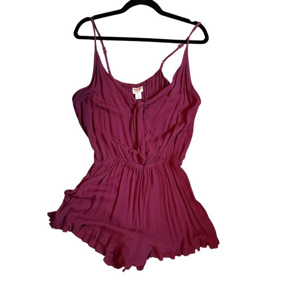 Mossimo Tie Front Romper - Size L - Picture 1 of 2